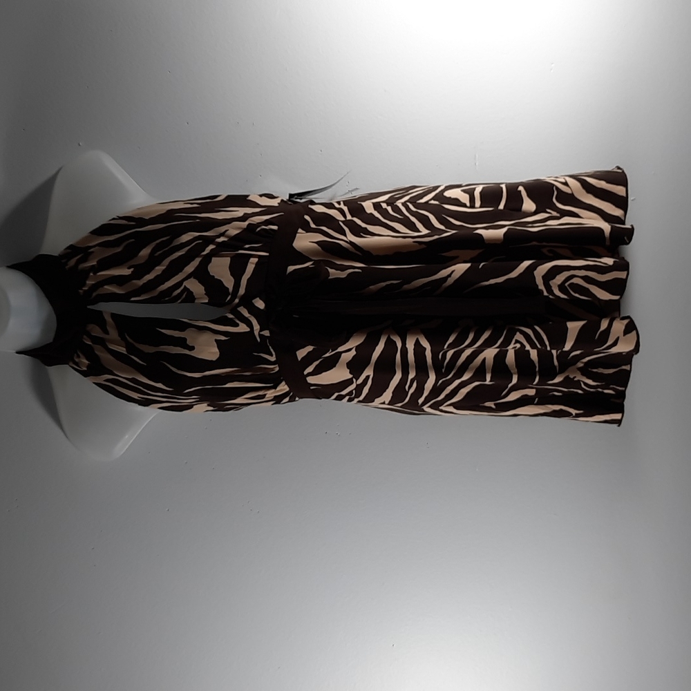 NWT BCX  Brown/beige animal print halter top SZ MEDIUM